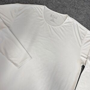 BYLT Premium Basics Performance Long Sleeve Men XL White Stretch Gym Athleisure